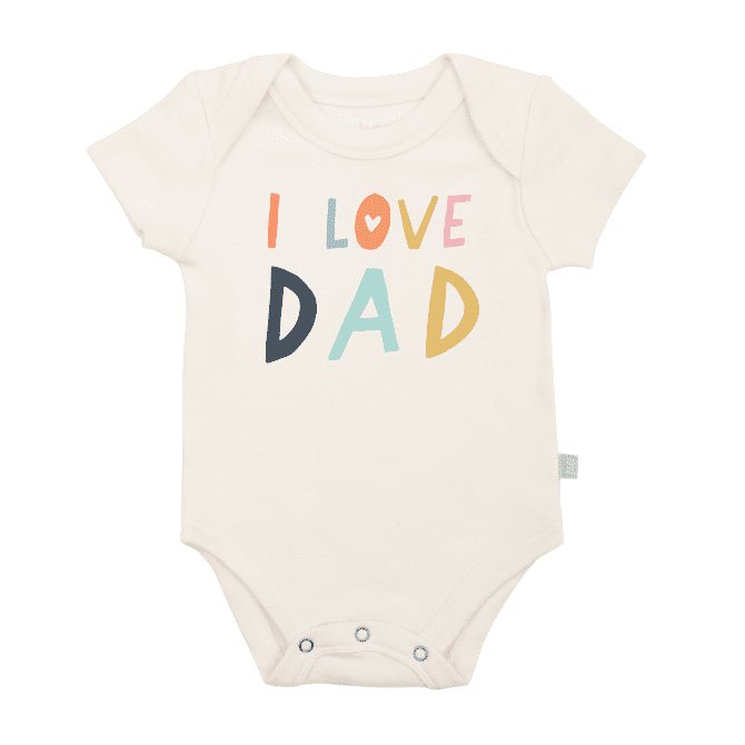 Graphic Baby Bodysuit with Love Dad Print Design