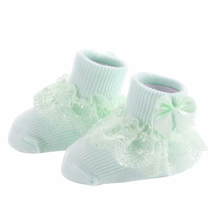 Bow Lace Baby Socks for Newborn Girls
