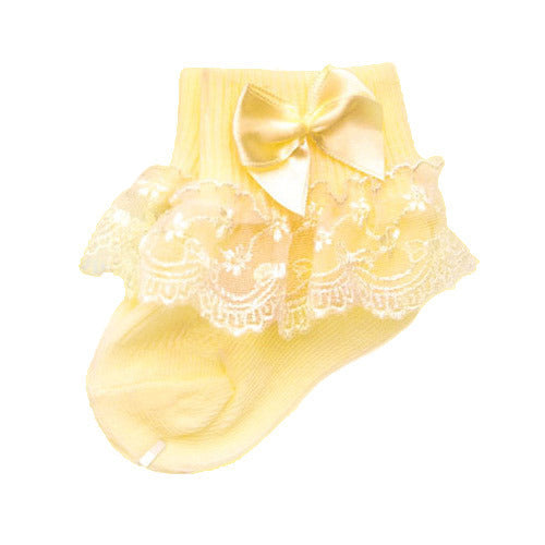 Bow Lace Baby Socks for Newborn Girls