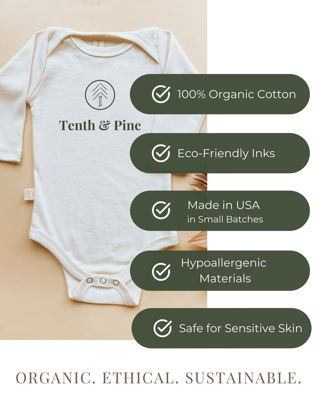 Loved. Organic Baby Bodysuit Long Sleeve