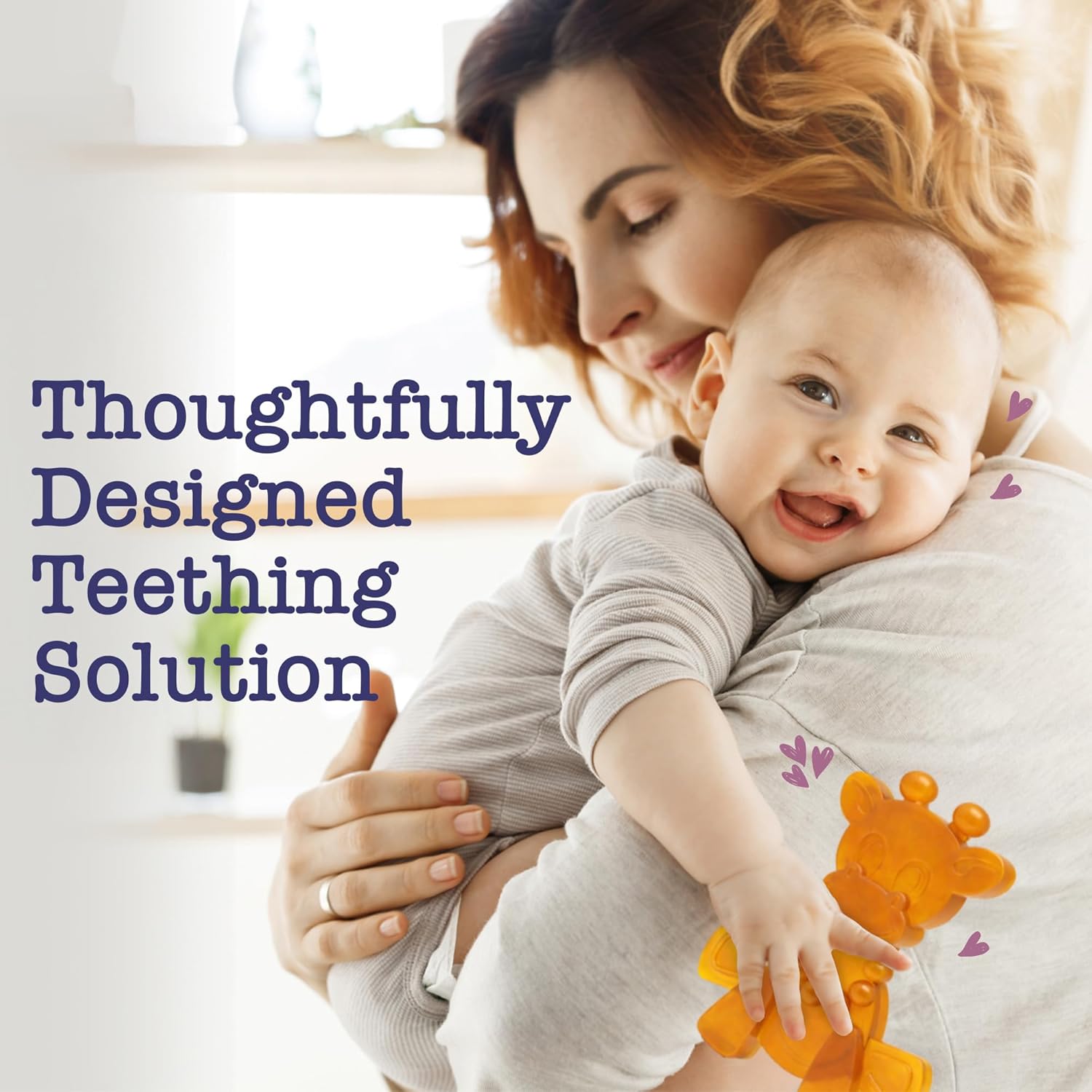 Natural Rubber & Baltic Amber Teething Toy