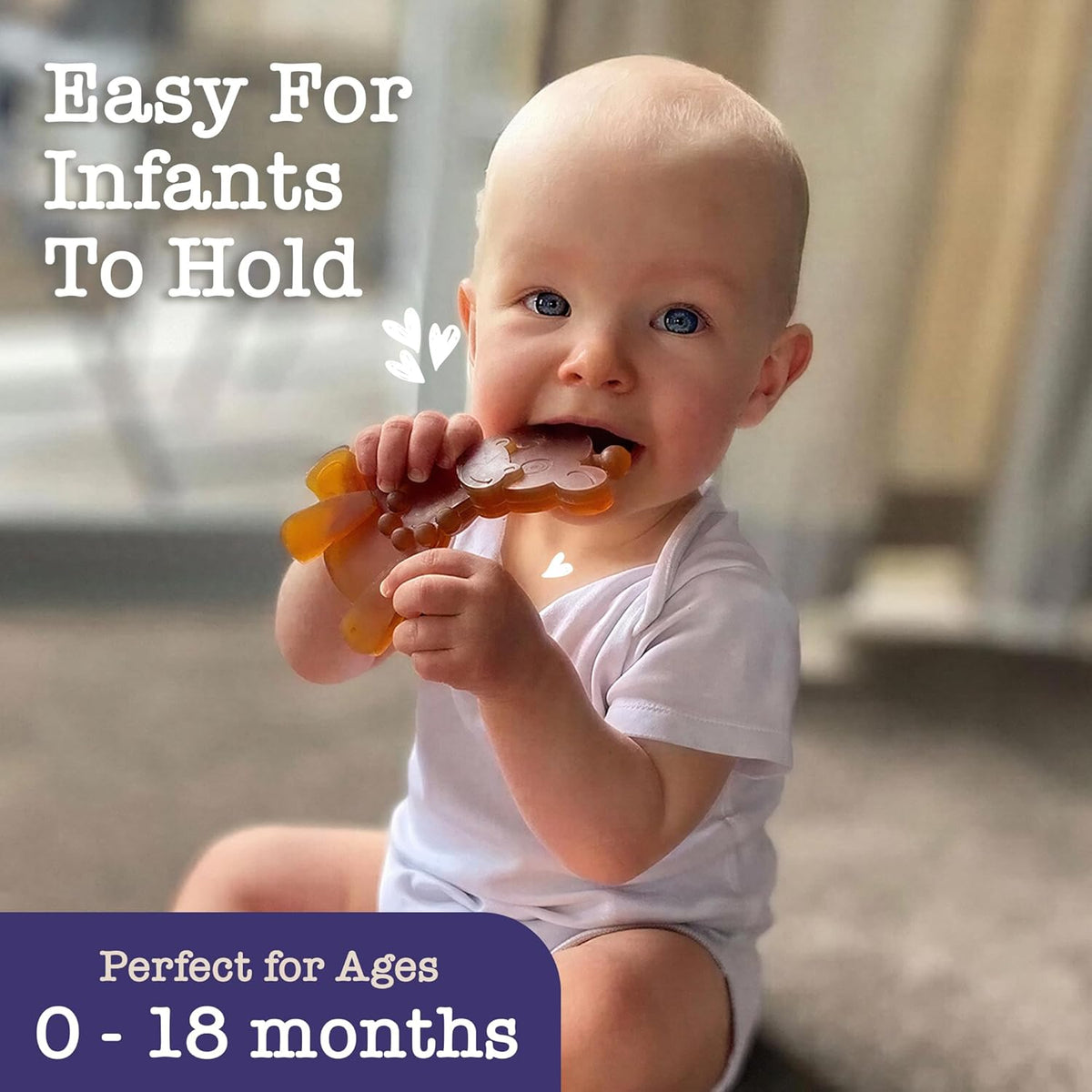 Natural Rubber & Baltic Amber Teething Toy