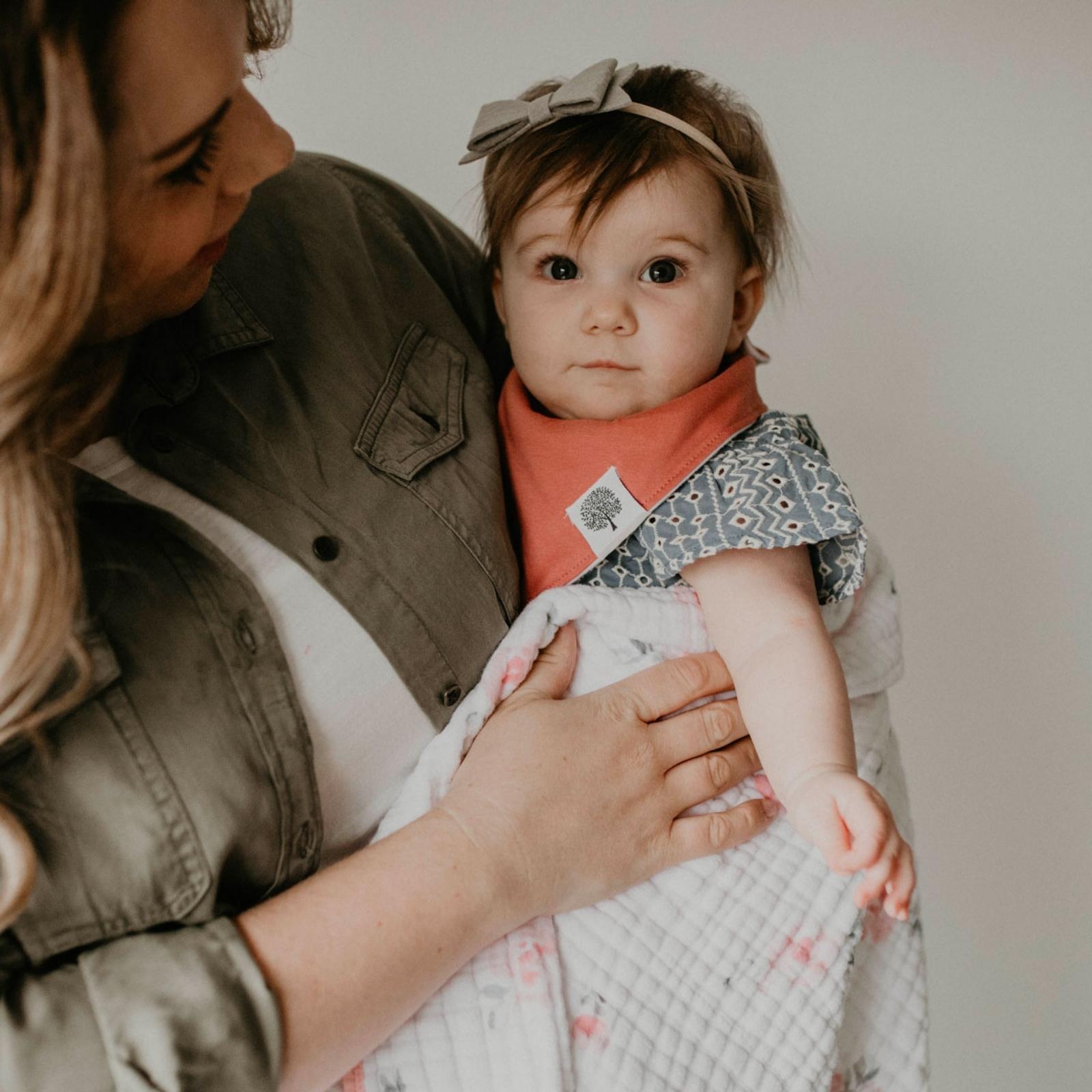 Rose Bandana Bib Set for Baby Girls 8 Pack