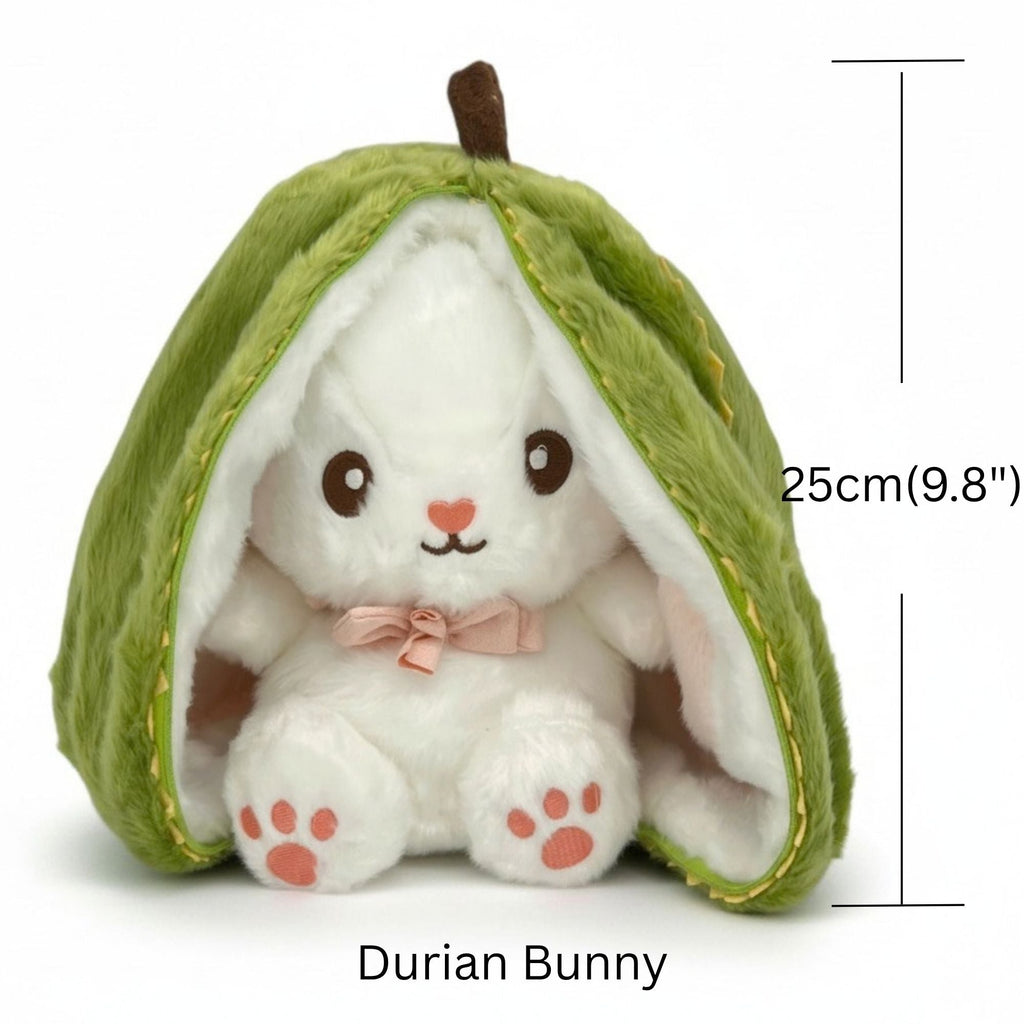 Reversible Strawberry Bunny Plush Toy