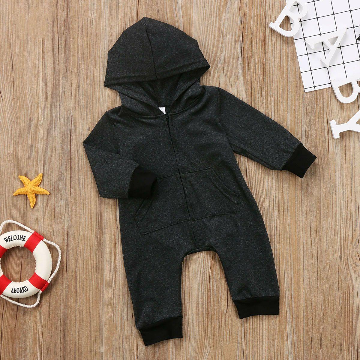 unisex Warm Infant Zipper Cotton Long Sleeve