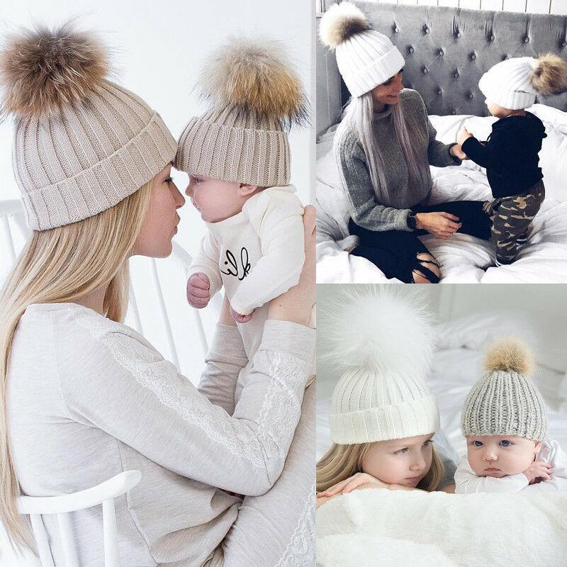 Infant Baby Boy Girl & Mom Winter Knit