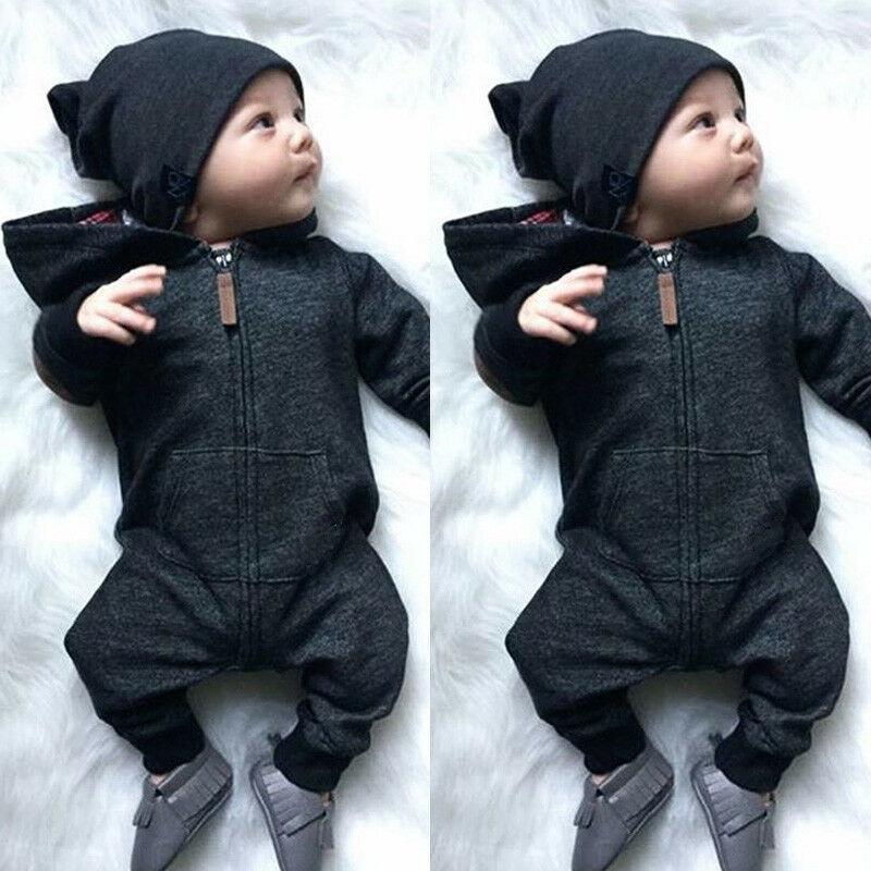unisex Warm Infant Zipper Cotton Long Sleeve