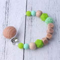 Baby Wooden Chewable Pacifier Holder Clips