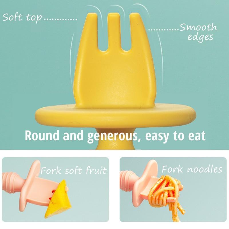 Big Baby Feeding Unique Spoon And Fork Set