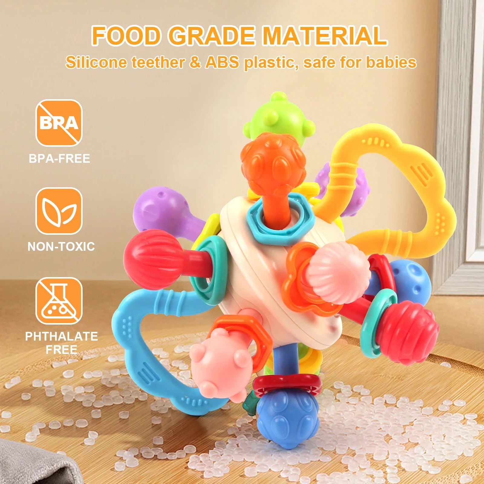 Soft Teether & Rattle Toy 0 to 12 Months