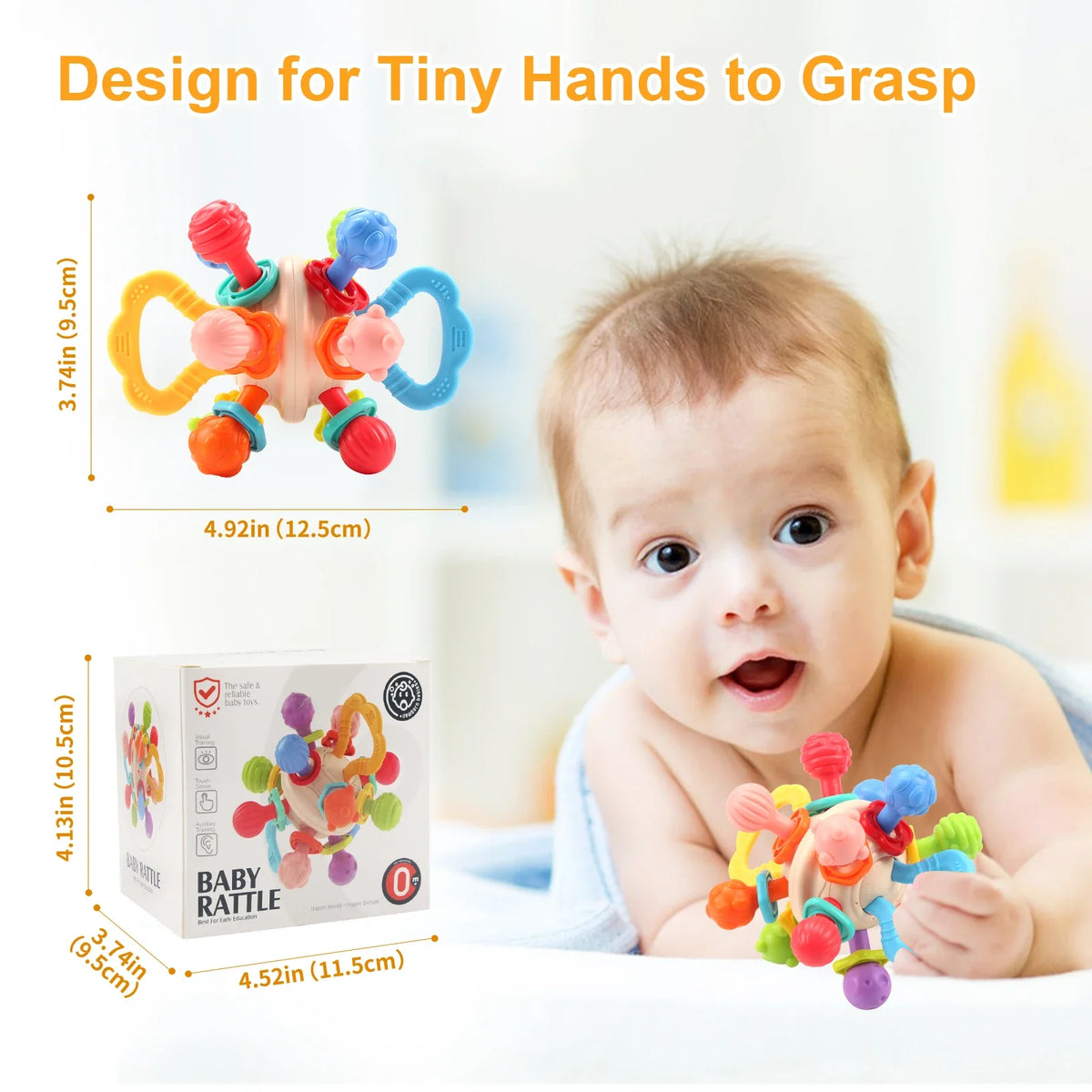 Soft Teether & Rattle Toy 0 to 12 Months