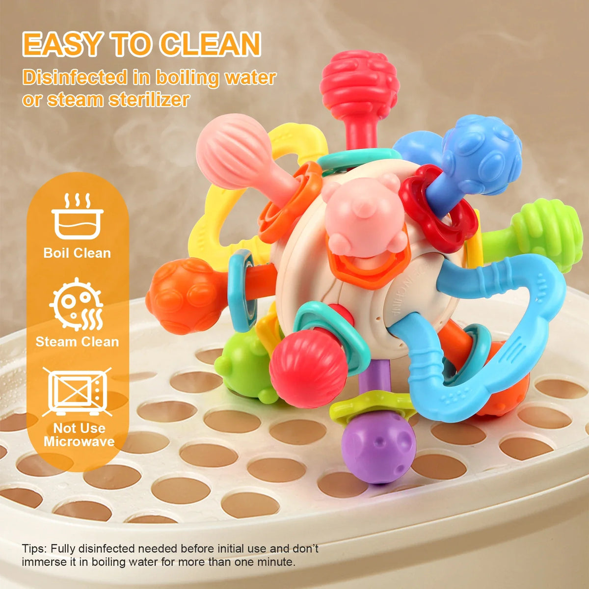 Soft Teether & Rattle Toy 0 to 12 Months