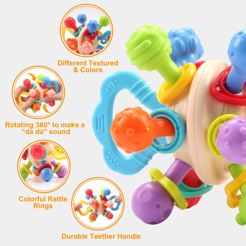 Soft Teether & Rattle Toy 0 to 12 Months
