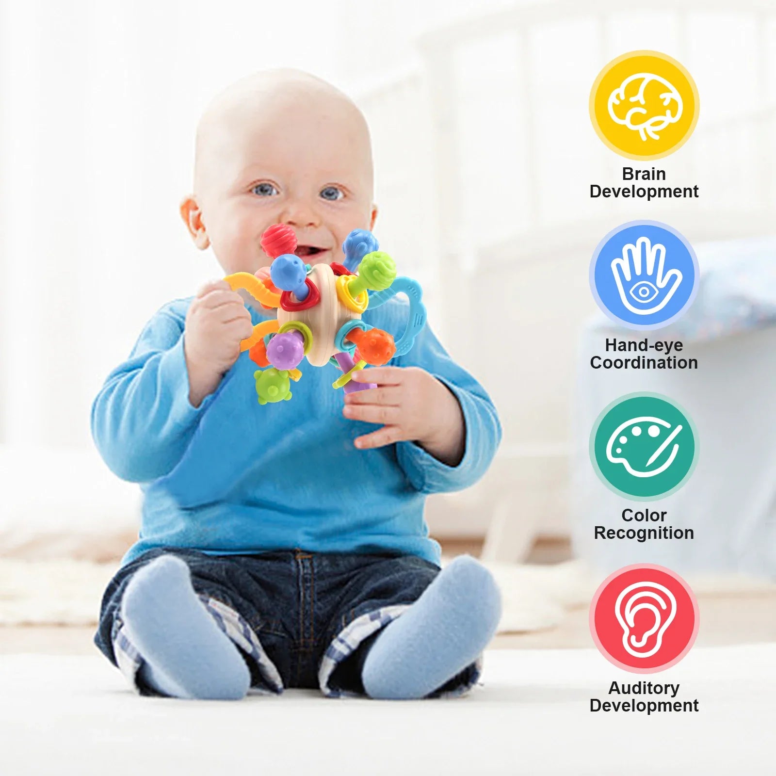 Soft Teether & Rattle Toy 0 to 12 Months