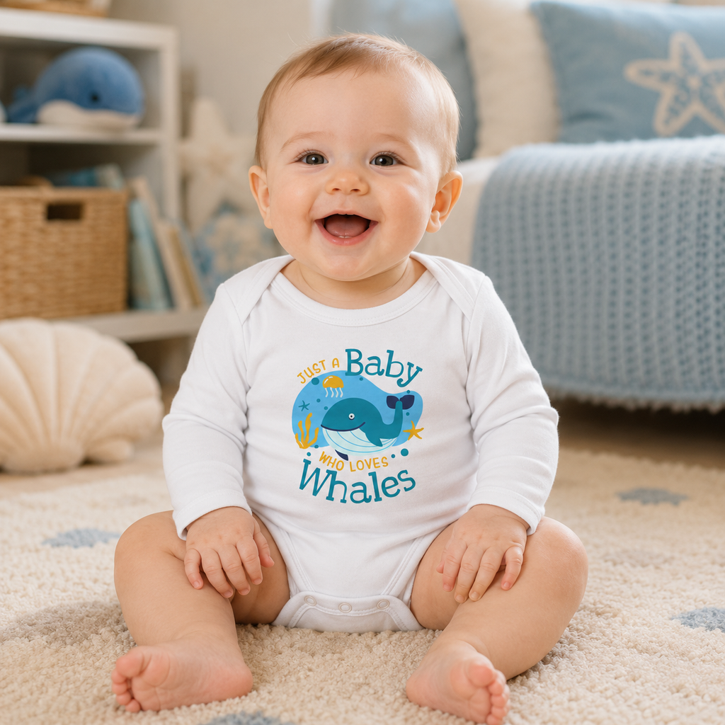 Baby Whale Infant Bodysuit Cute Ocean Baby Onesie