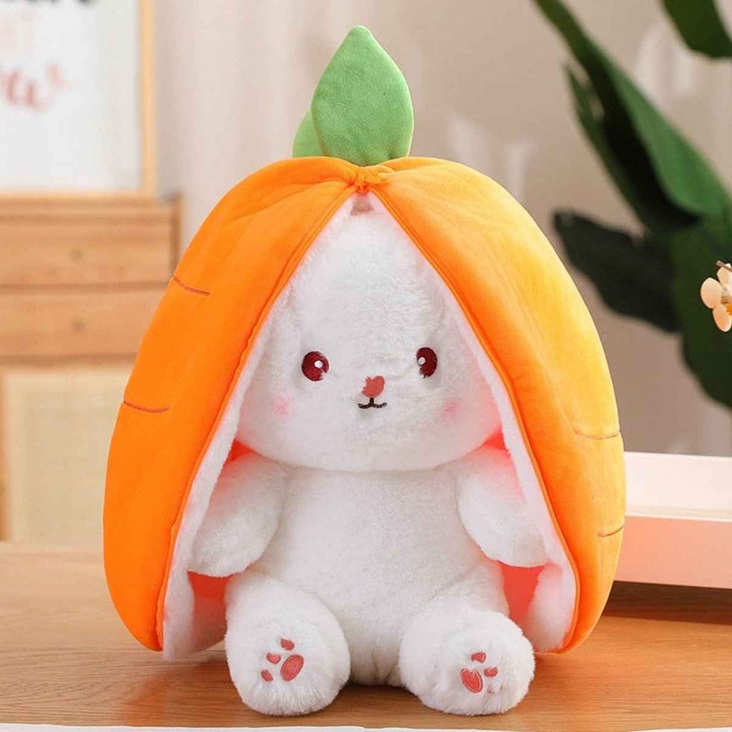 Reversible Strawberry Bunny Plush Toy