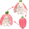 Reversible Strawberry Bunny Plush Toy