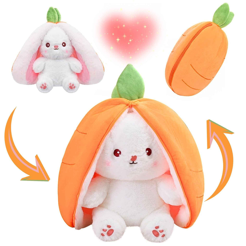 Reversible Strawberry Bunny Plush Toy
