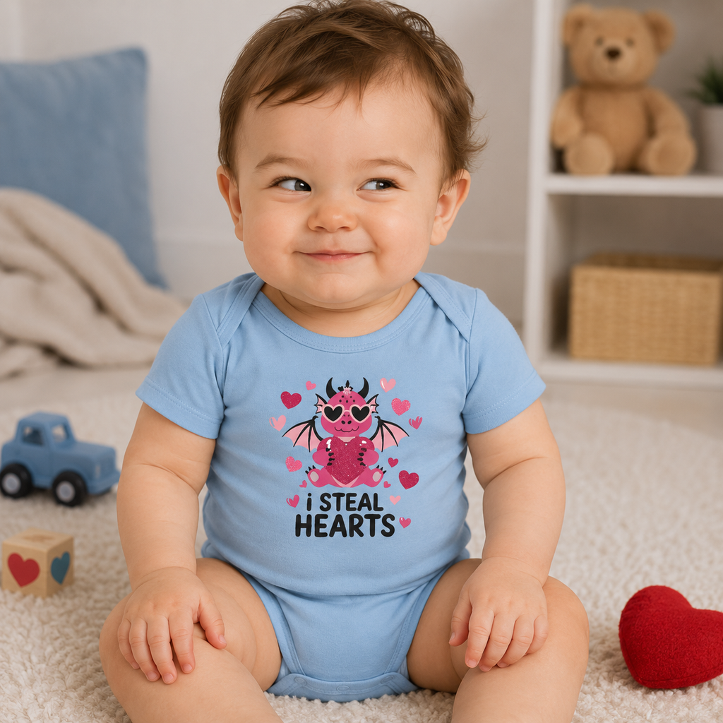 I Steal Hearts Infant Bodysuit Cute Baby Onesie