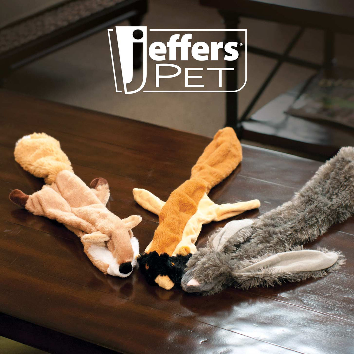 Jeffers Thinnies Unstuffed Plush Dog Toys 21L