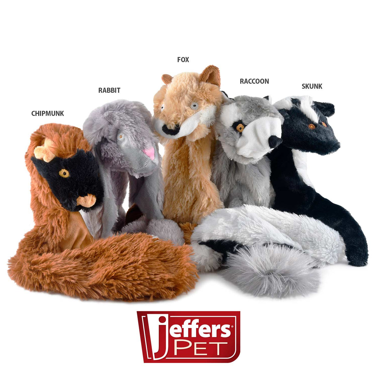 Jeffers Thinnies Unstuffed Plush Dog Toys 21L